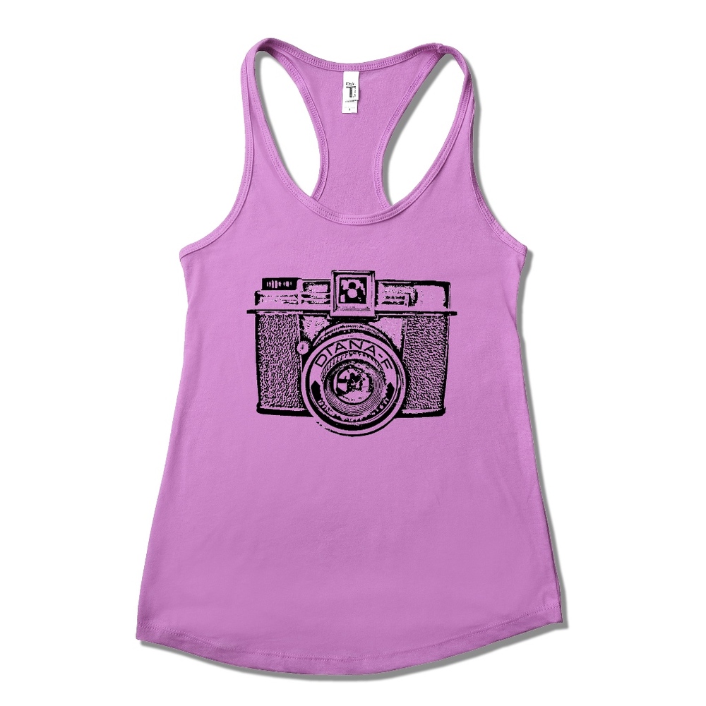💕 Vintage Toy Diana Camera Racerback Beach Tank